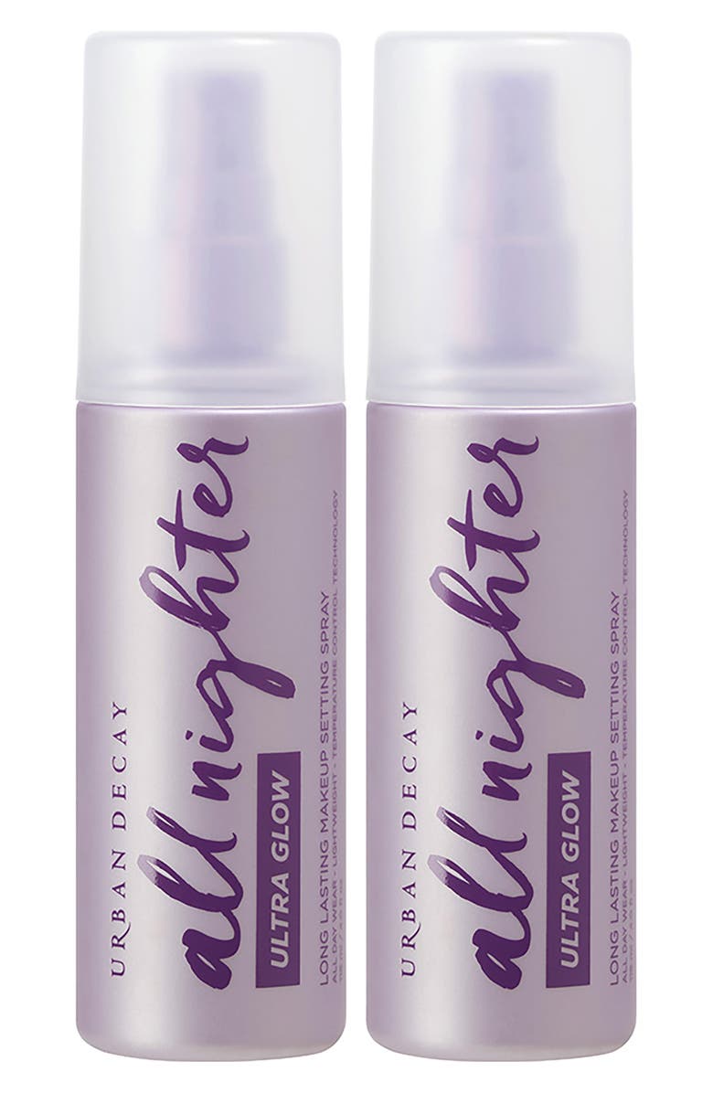 Urban Decay All Nighter Ultra Glow Setting Spray Duo, Main, color,