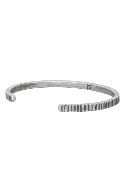 John Varvatos Notched Cuff Bracelet In Silver