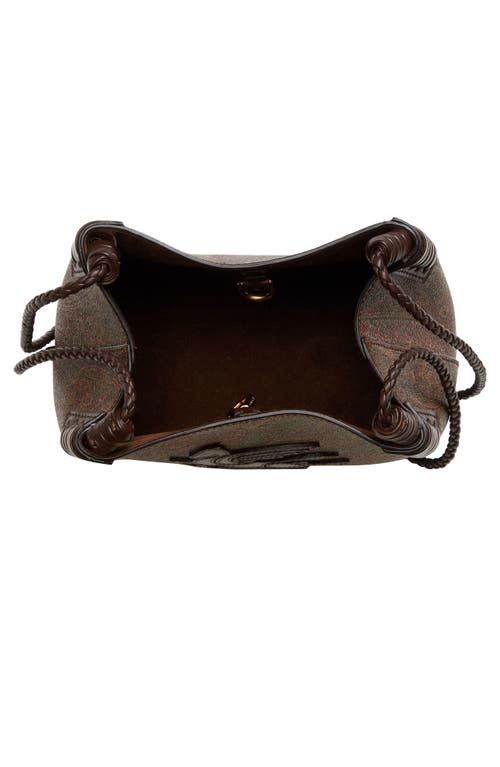 ETRO ETRO EXTRA SMALL LIBRA ARNICA COATED CANVAS CROSSBODY BAG