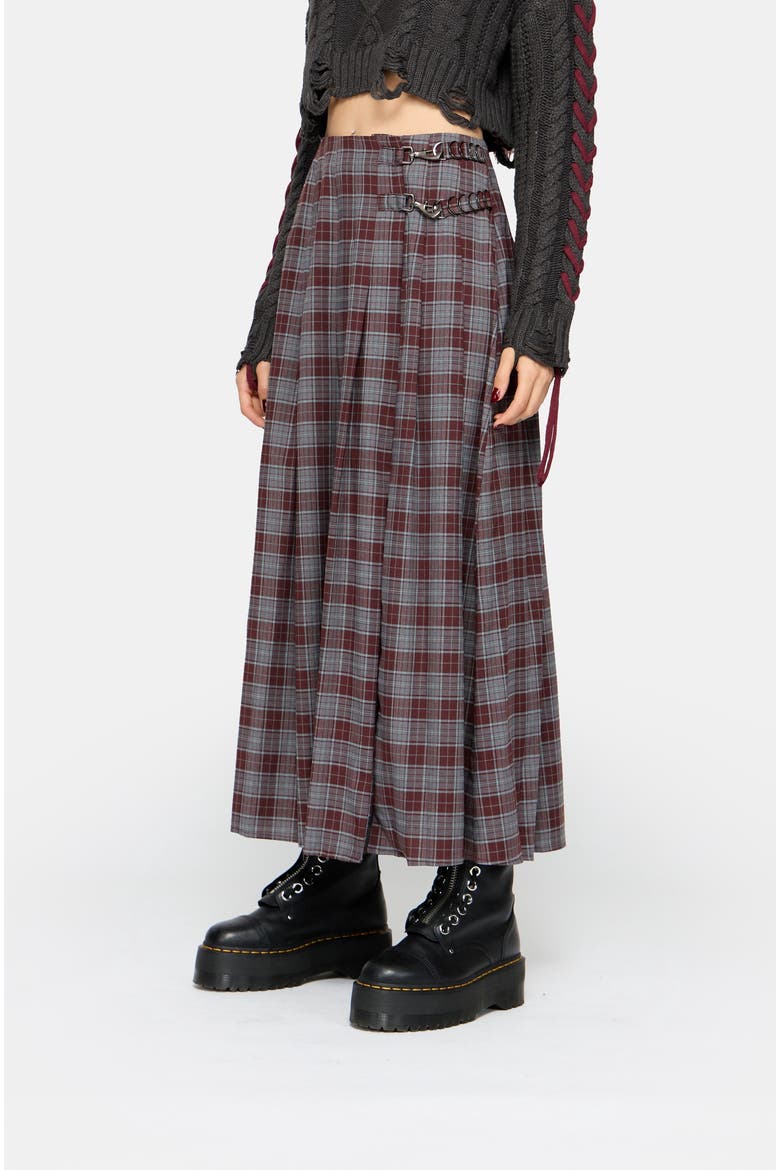 Aimil Midaxi Skirt, Alternate, color, Burgundy