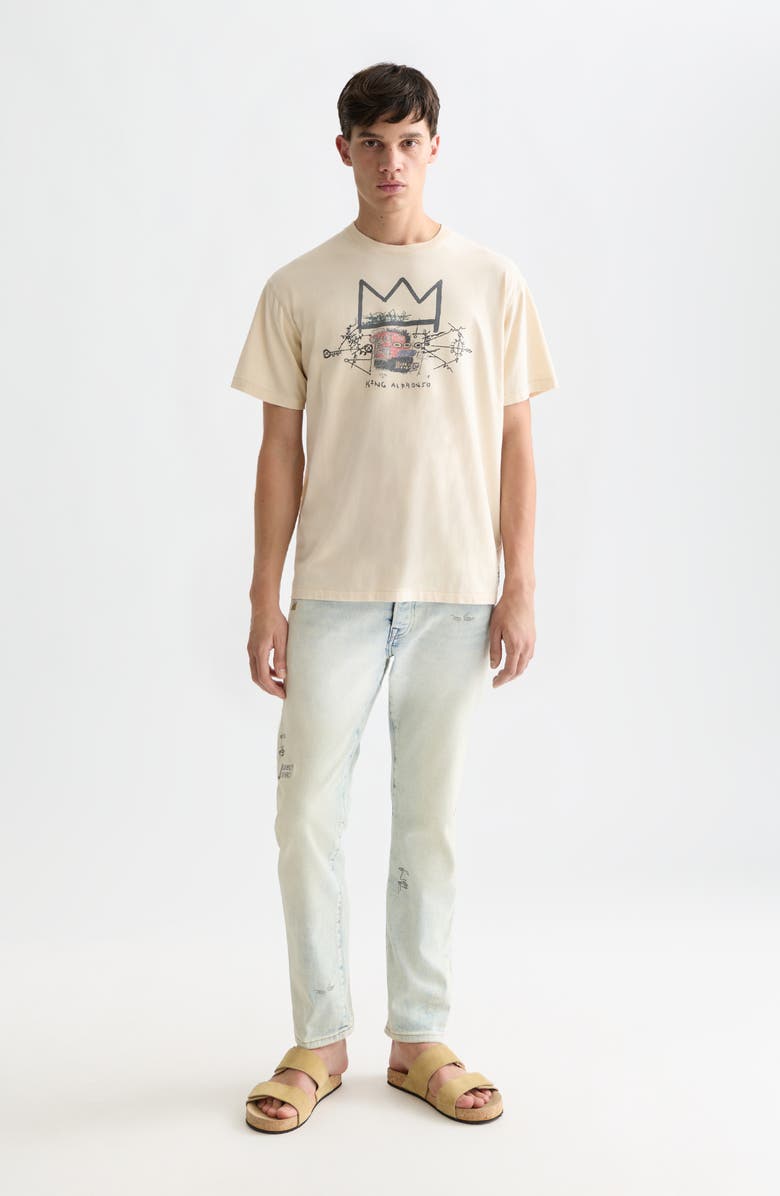 Scotch & Soda Basquiat Artwork Graphic Cotton T-Shirt, Alternate, color, Eggnog