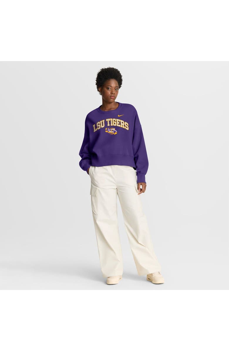 Nike Women's Nike Purple LSU Tigers Oversized Phoenix Arch Pullover Sweatshirt, Alternate, color, Purple