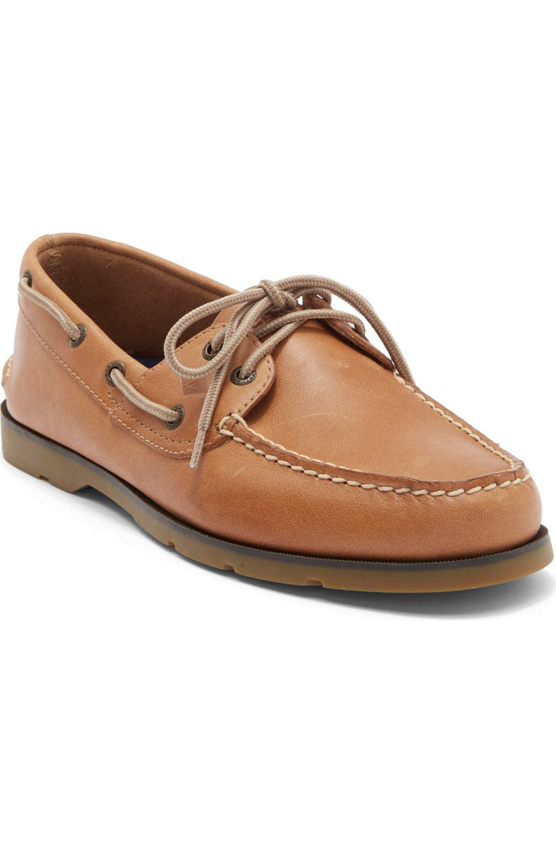 Sperry Leeward 2-Eye Boat Shoe, Main, color, Natural