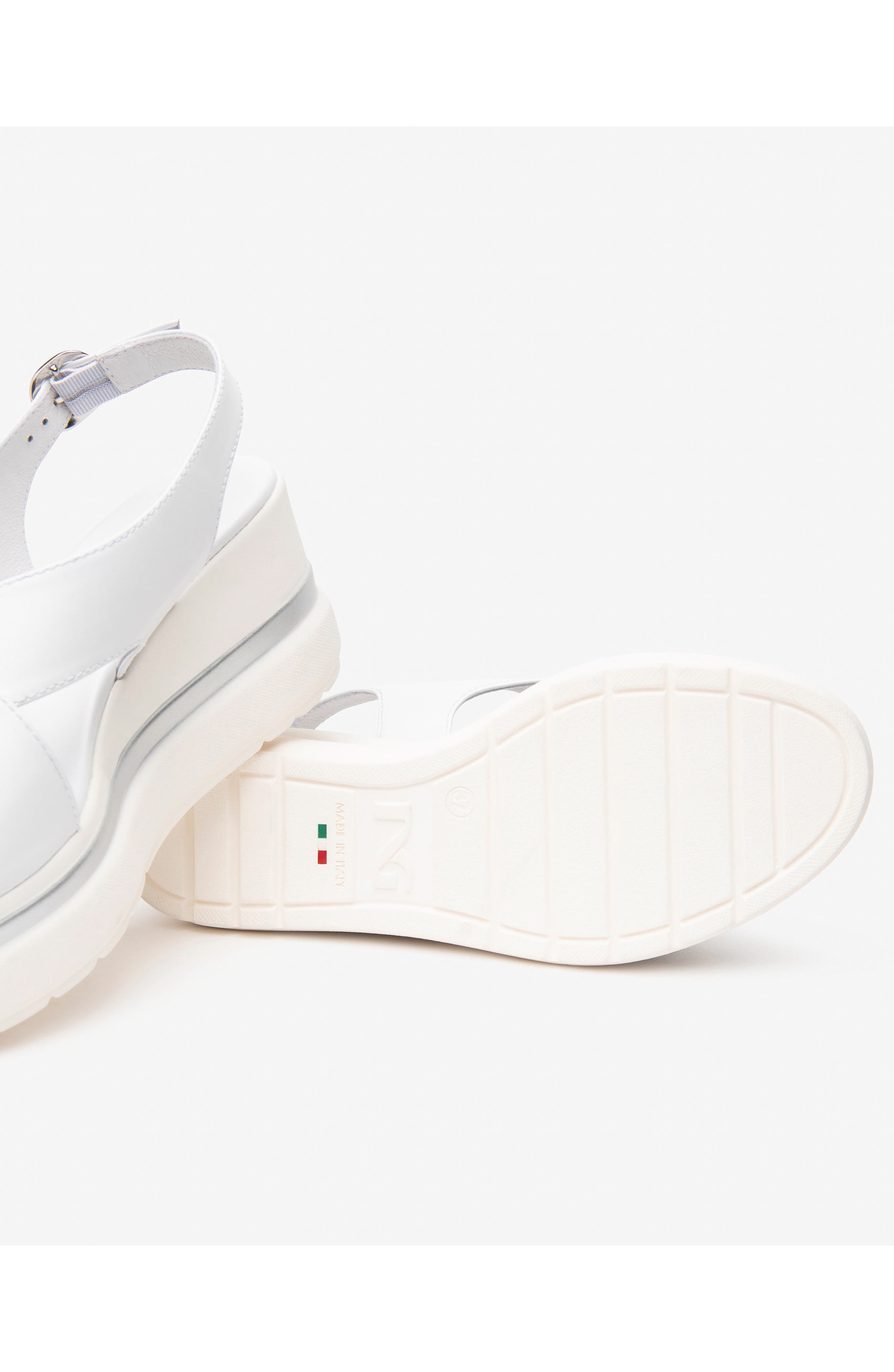 NeroGiardini Slingback Platform Sandal, Alternate, color, White