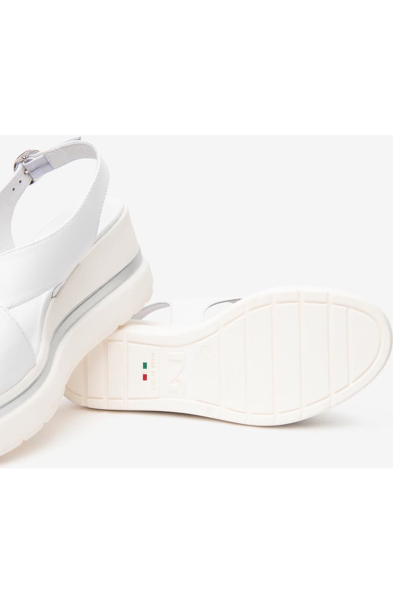 NeroGiardini Slingback Platform Sandal, Alternate, color, White