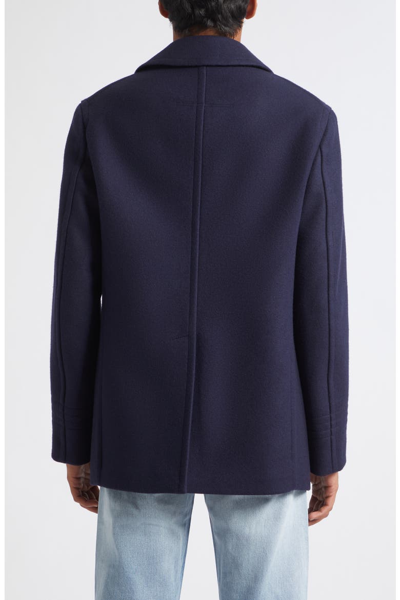 Soft Wool Felt Peacoat, Alternate, color, UCC NAVY