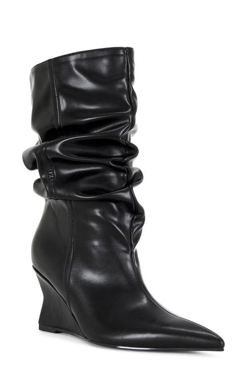 Azalea Wang Asaf Slouch Shaft Bootie In Black