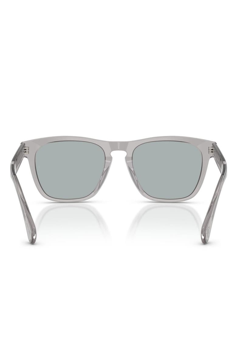 Oliver Peoples R-3 54mm Polarized Round Sunglasses, Alternate, color, Grey / Polar Flash Mirror