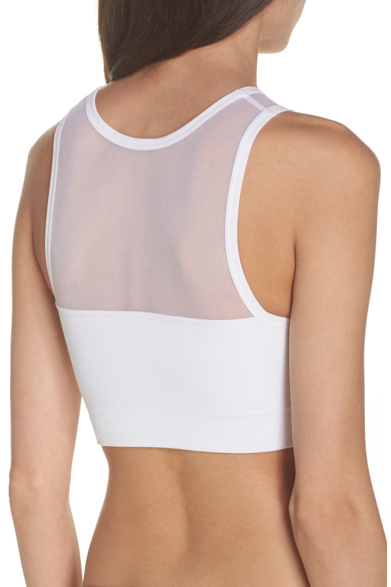 In the Lead Sports Bra, Alternate, color, WHITE