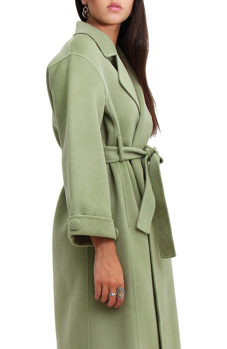 Belle & Bloom Stay Wild Wool Coat, Alternate, color, Green
