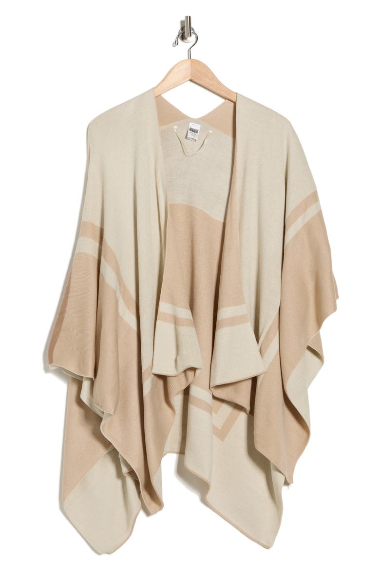 Border Print Transitional Ruana, Alternate, color, IVORY COMBO