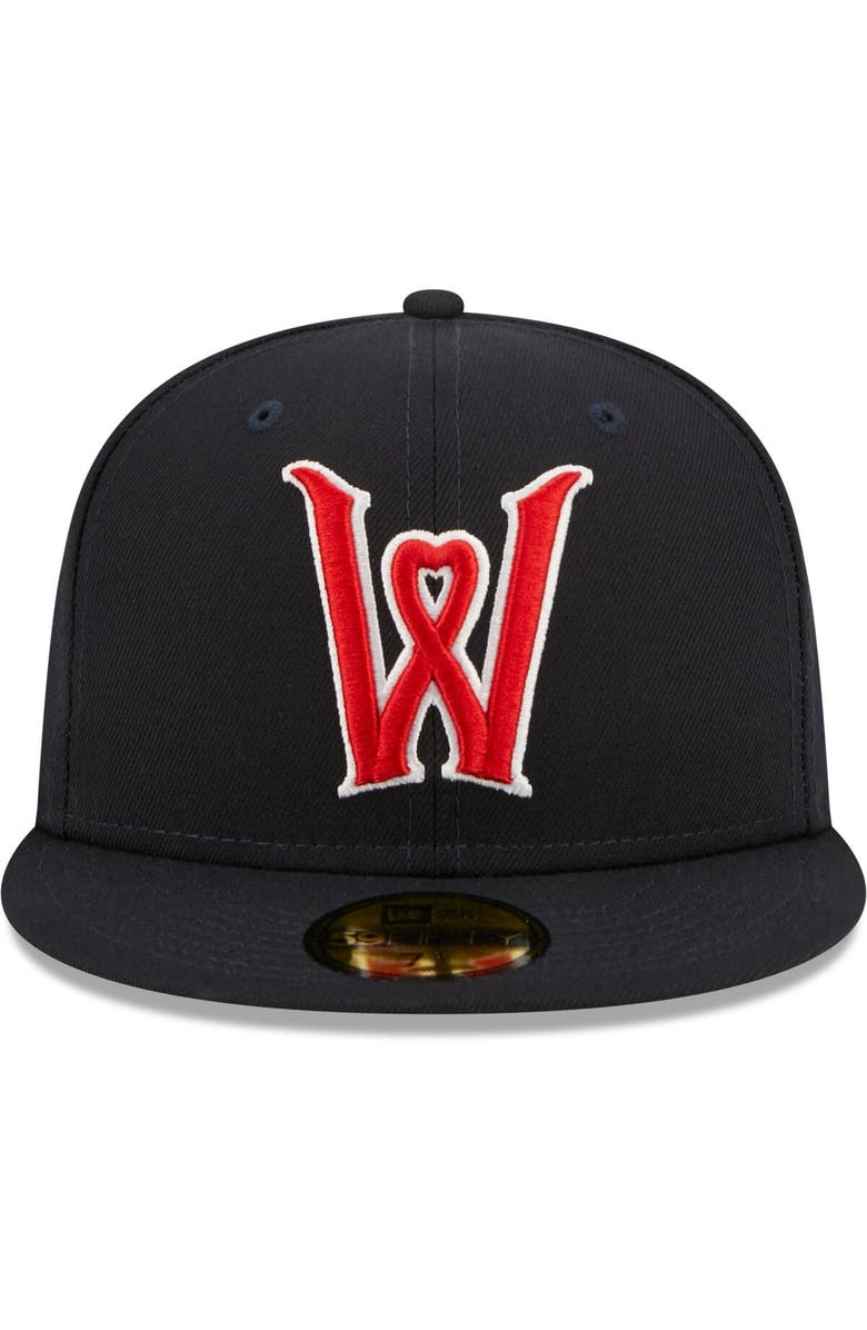 New Era Men's New Era Navy Worcester Red Sox Authentic Collection 59FIFTY Fitted Hat, Alternate, color, 