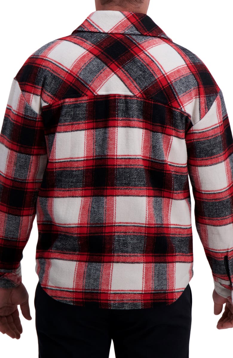 HAGGAR Buffalo Plaid Check Shirt Jacket, Alternate, color, Red