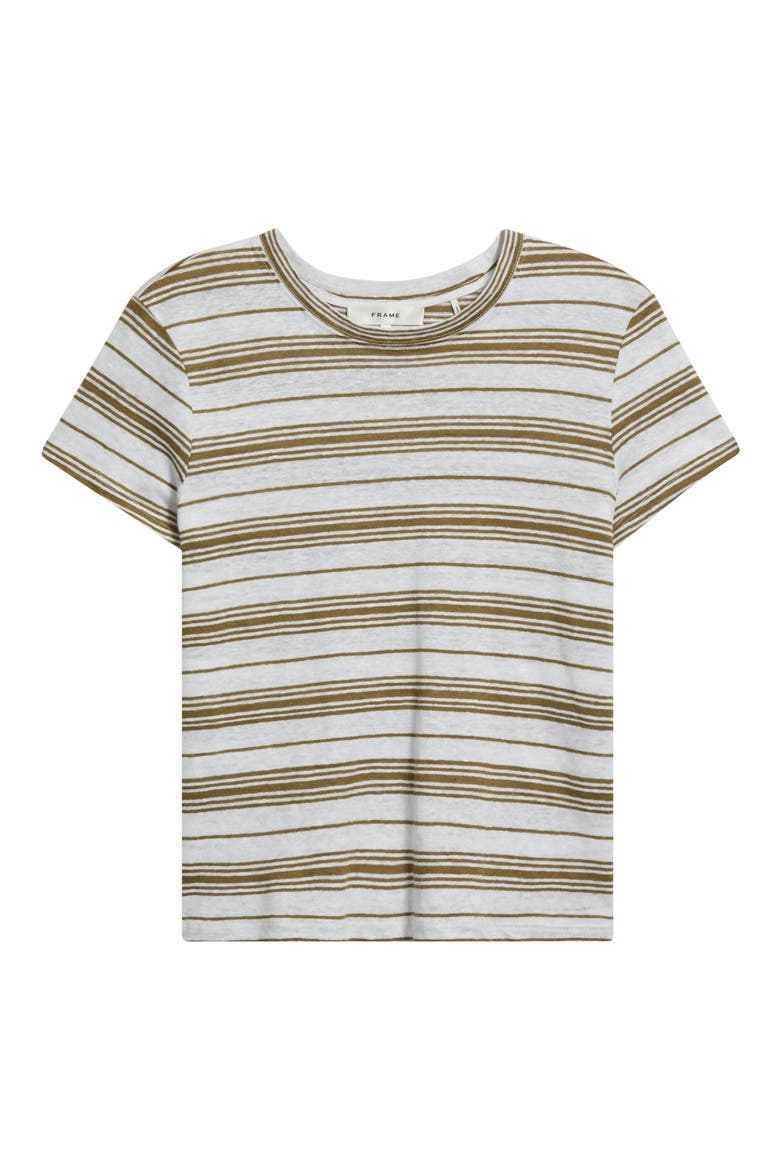 The Stripe Stretch Linen Baby T-Shirt, Alternate, color, MILITARY MULTI