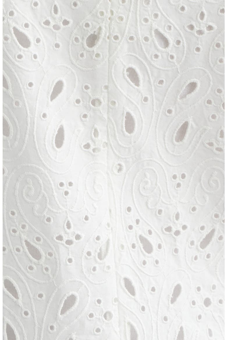 The Paisley Cotton Eyelet Blazer, Alternate, color, WHITE