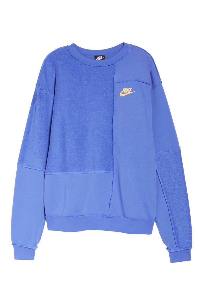 Icon Clash Crewneck Sweatshirt, Alternate, color, SAPPHIRE
