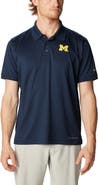 Columbia Men's Columbia Navy Michigan Wolverines PFG Tamiami Omni-Shade Polo