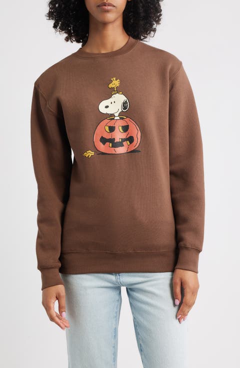 Peanuts® Snoopy Jack O' Lantern Fleece Graphic Sweatshirt