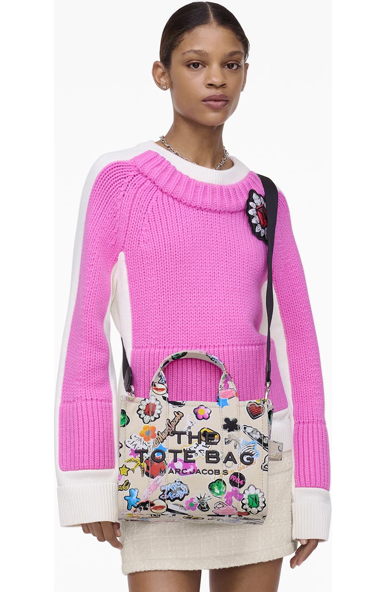 Marc Jacobs The Small Sticker Canvas Tote Bag, Alternate, color,