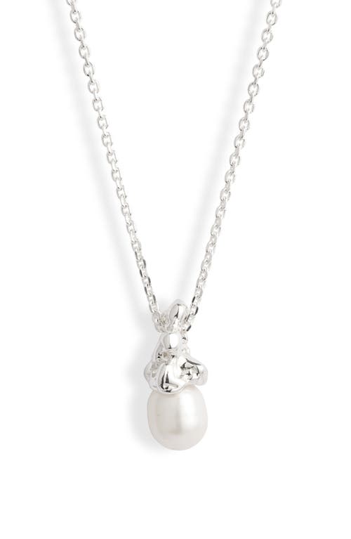 FARIS Sophia Freshwater Pearl Pendant Necklace in Silver 