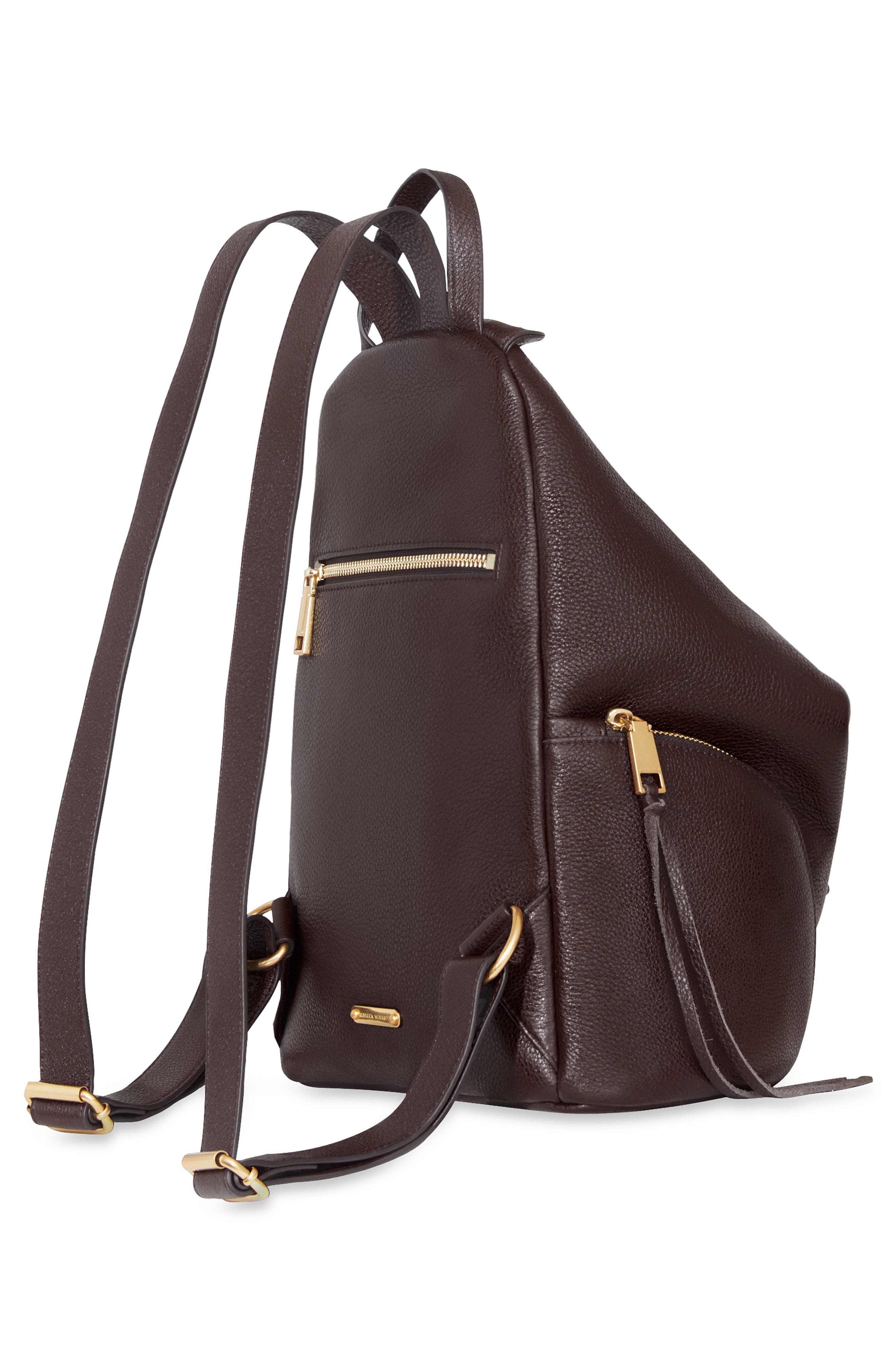 Rebecca Minkoff Julian Leather Backpack, Alternate, color, Cigaro