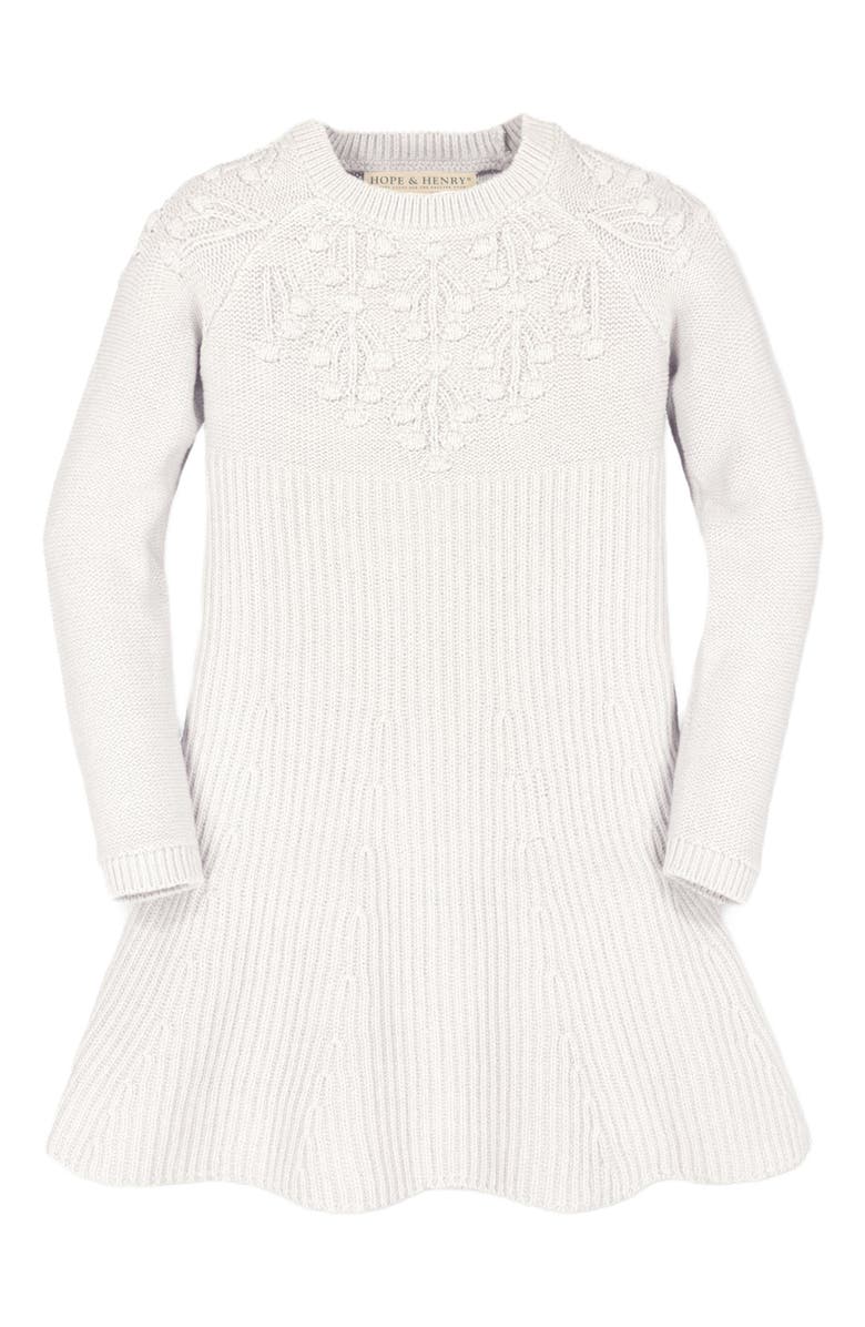 Hope & Henry Baby Girls' Organic Skater Sweater Dress, Infant, Main, color,