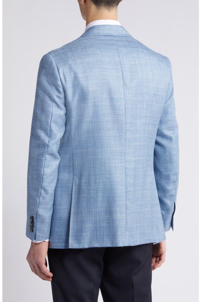 Kei Trim Fit Mélange Wool & Silk Blend Sport Coat, Alternate, color, LT BLUE