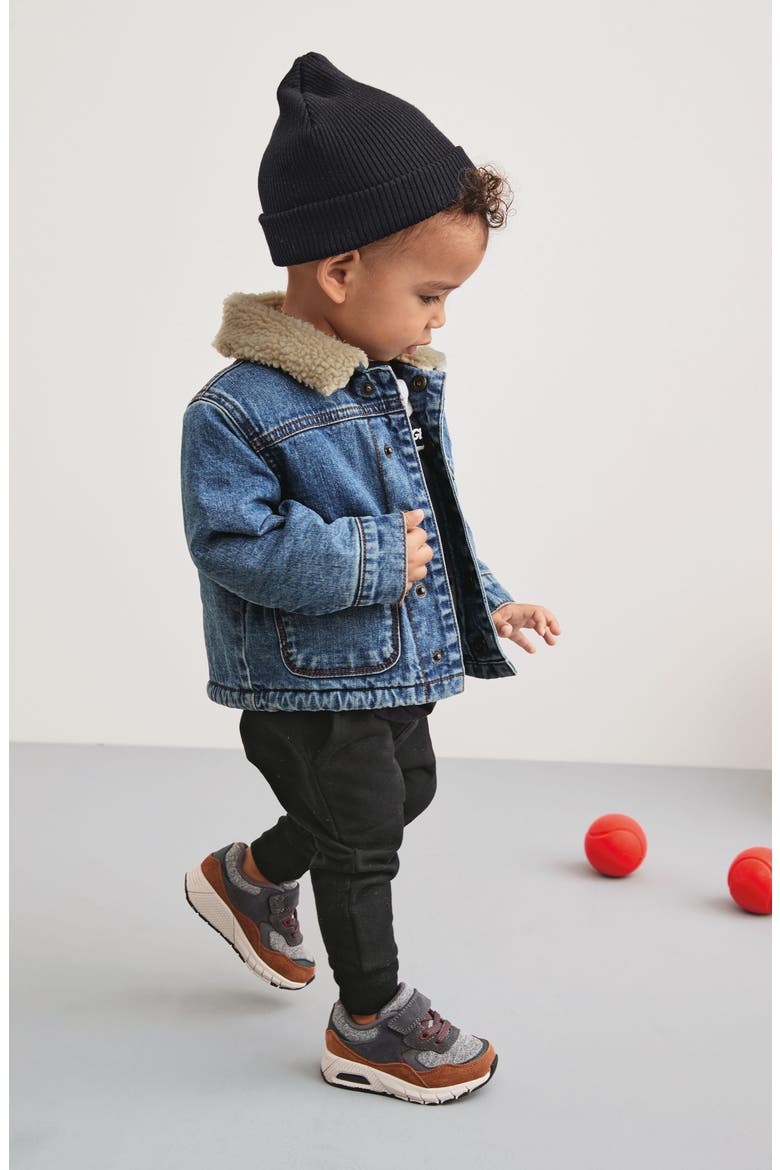 Kids' Borg Fleece Lined Denim Jacket, Alternate, color, DENIM