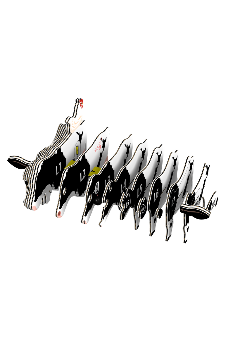 Holstein Cow 3D Puzzle, Alternate, color, No Color
