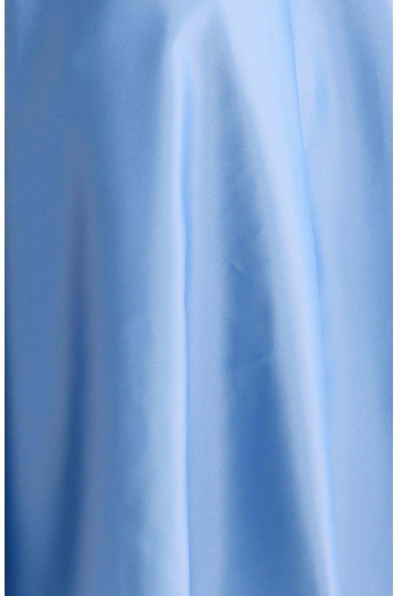 Portrait Collar Mixed Media Gown, Alternate, color, LAKE