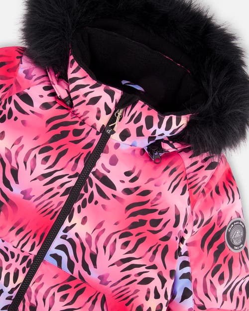Deux Par Deux Girl Two-piece Play Snowsuit With Jacket And Solid Pant In Black