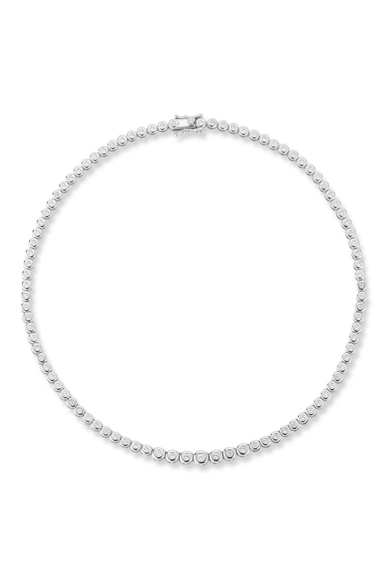 Cubic Zirconia Tennis Necklace, Alternate, color, SILVER