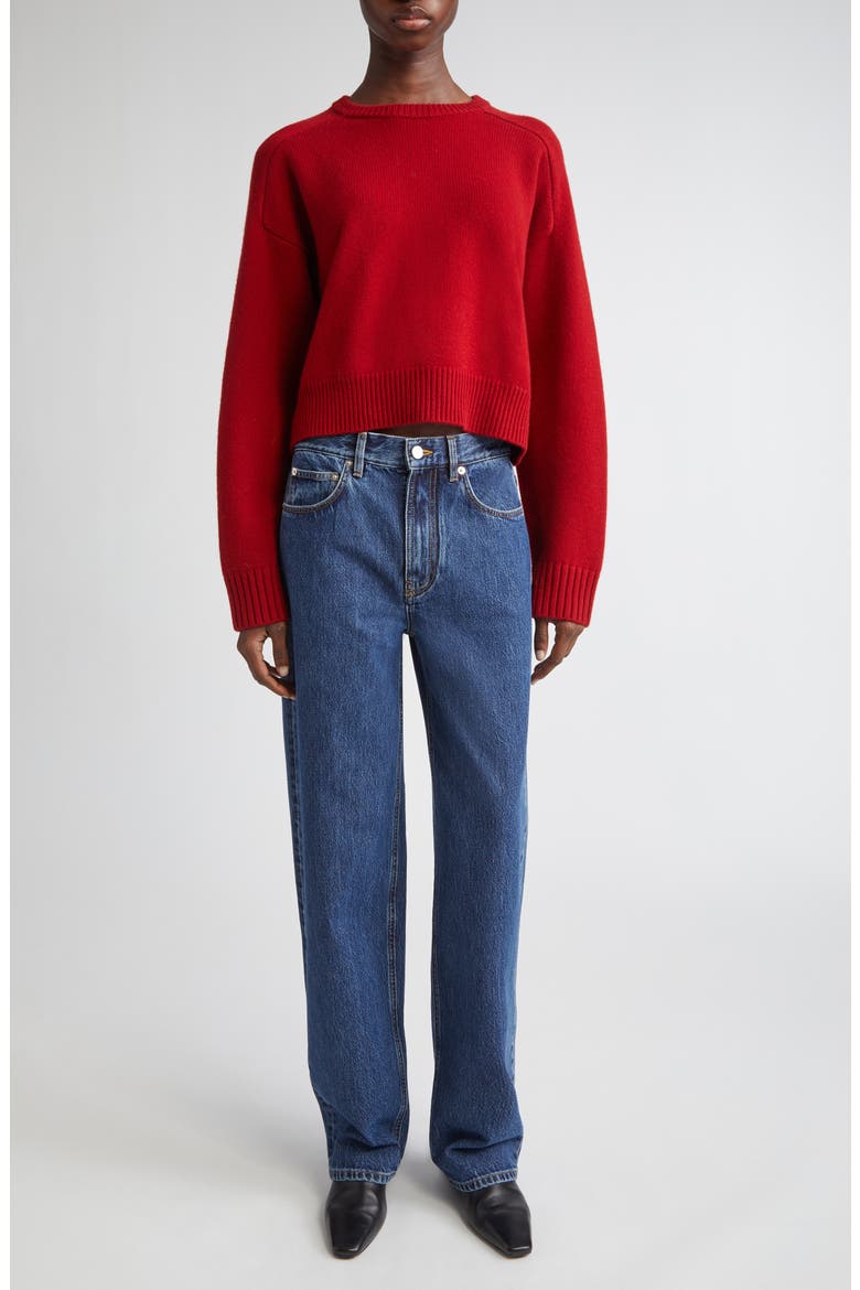 Bruzzi Oversize Wool & Cashmere Sweater, Alternate, color, RED