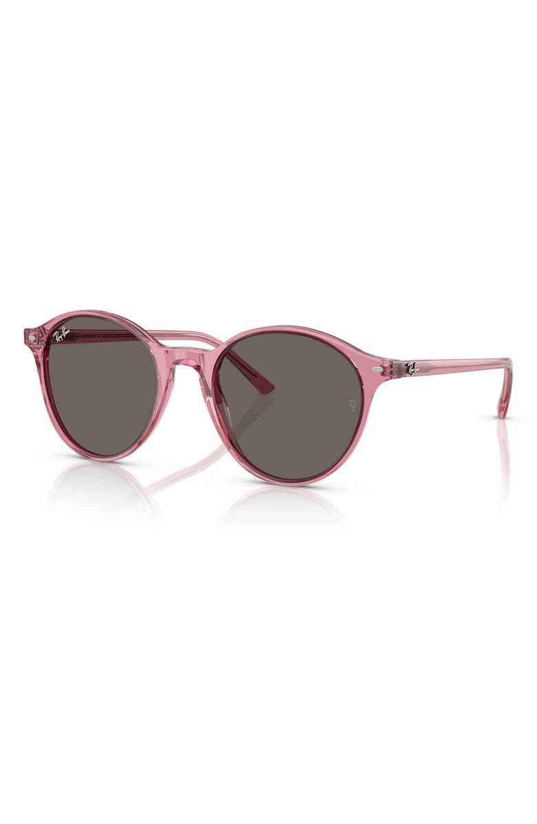 Ray-Ban Bernard 53mm Phantos Sunglasses, Alternate, color, Transparent Pink/ Dark Grey