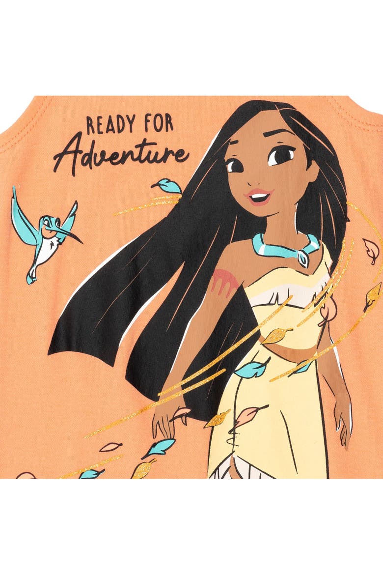 Princess Sleeveless One-Piece and Headband Set, Alternate, color, Pocahontas Peach