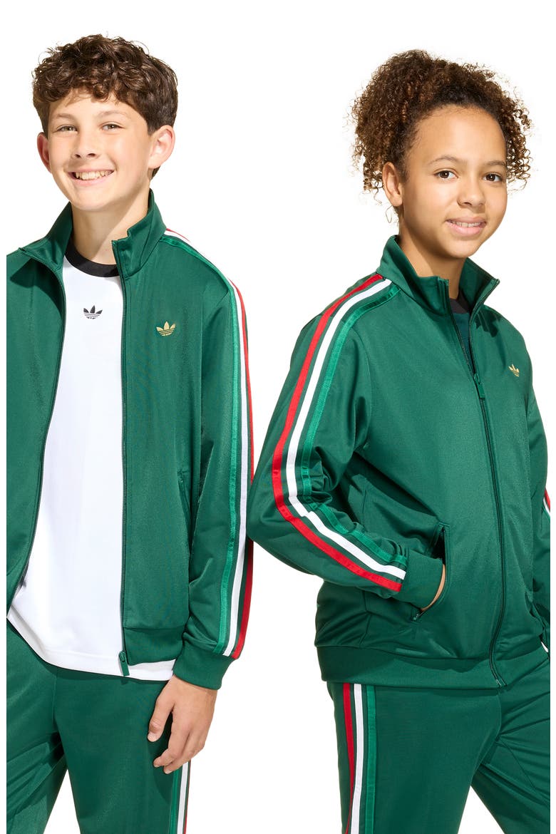 Kids' Firebird Recycled Polyester Track Jacket, Alternate, color, TEAM DARK GREEN/DARK FOOTBALL GOLD