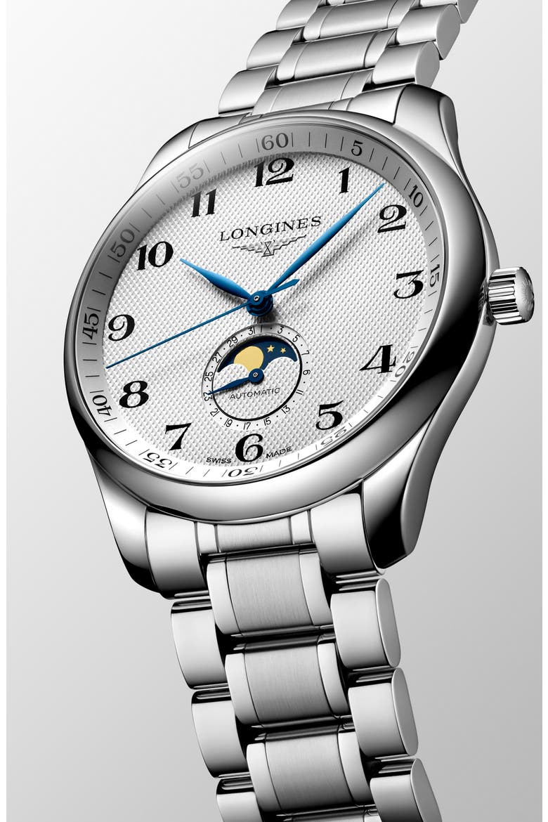 Master Collection Automatic Bracelet Watch, 42mm, Alternate, color, SILVER