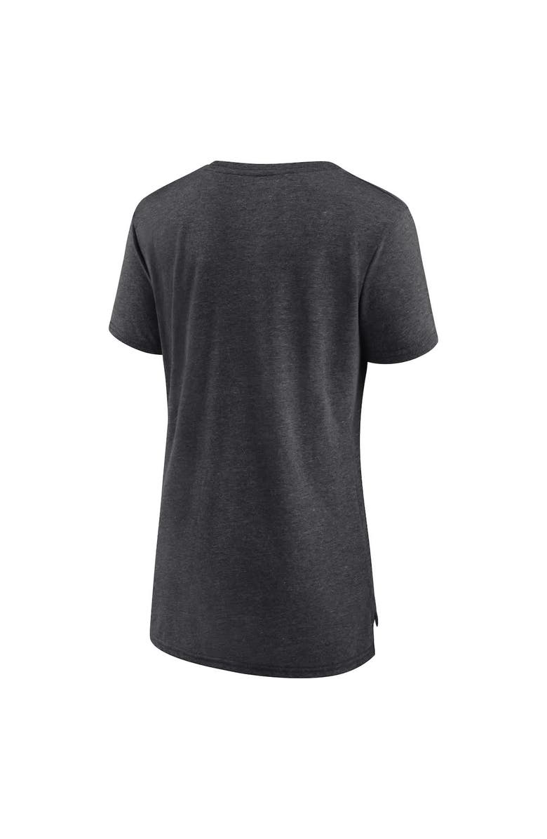 FANATICS Women's Fanatics Heather Charcoal Texas Longhorns Badge Fade Tri-Blend T-Shirt, Alternate, color, 
