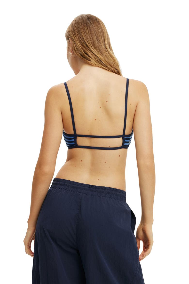Women's Active Ultra Smooth Double Strap Back Crop, Alternate, color, Prep Sport Navy Ultramarine