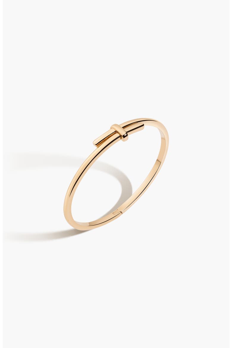 Crossover Hinged Bracelet, Alternate, color, Gold Plated Stainless Steel
