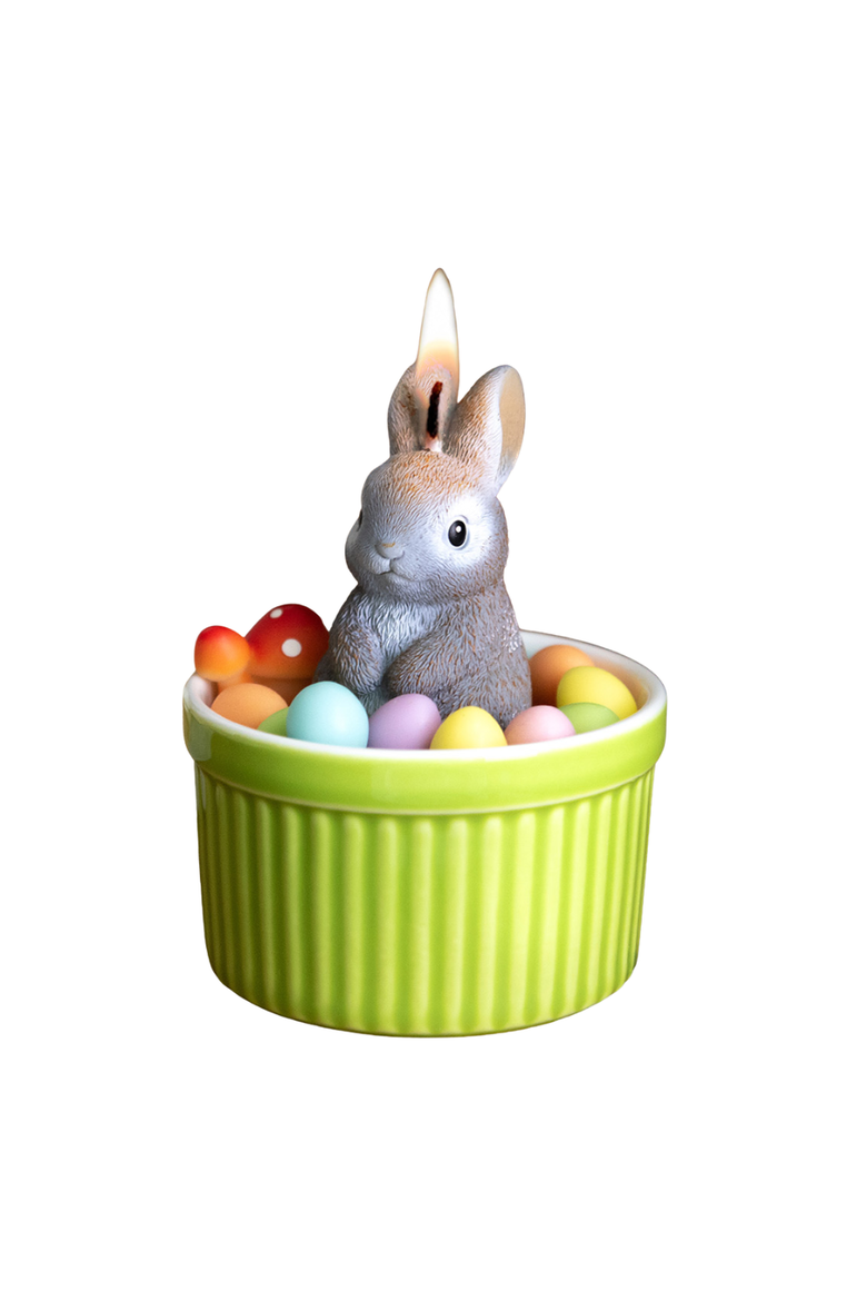 Easter Bunny Candle, Main, color, Gray Rabbit / Pastels