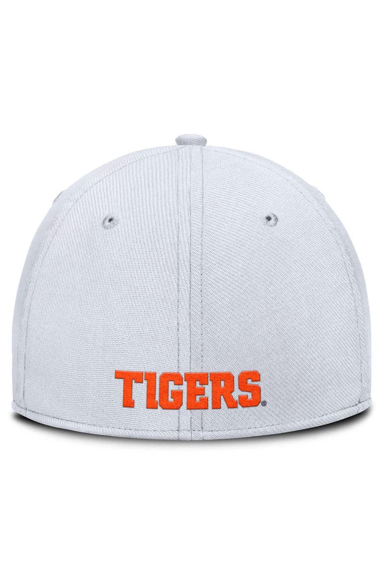 Nike Men's Nike White Clemson Tigers 2025 On-Field Rise Performance Flex Hat, Alternate, color,