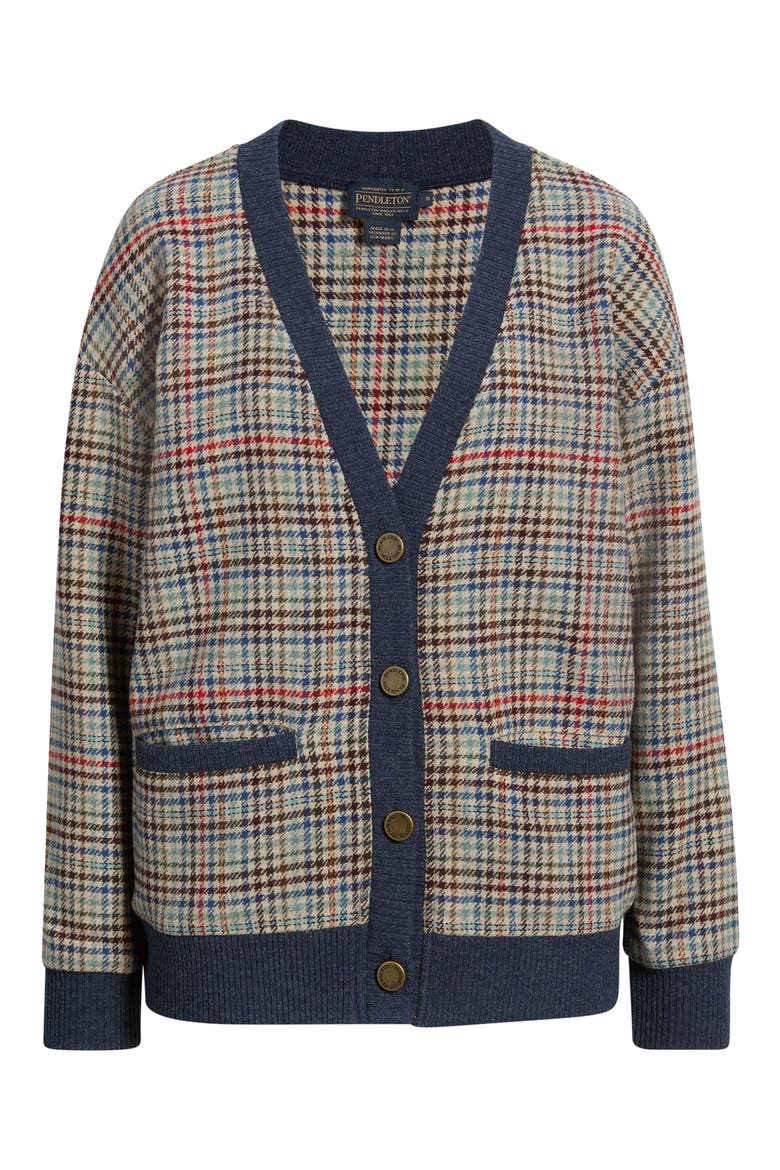 Eagle River Cardigan, Alternate, color, CAMEL BRIGHTS CHECK