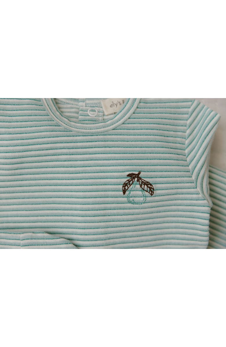 Ely's & Co. Metallic Stripe Collection - Romper for Boys, Alternate, color, Blue