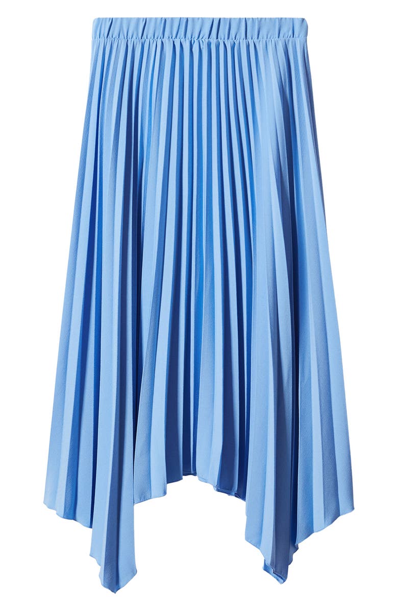 MANGO Pleated Handkerchief Hem Skirt, Alternate, color, 