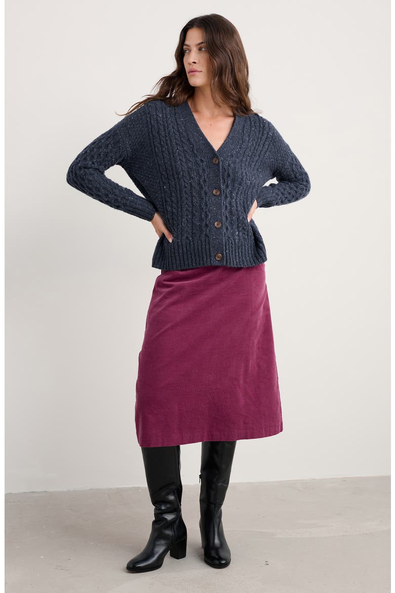 Newlyn Merino Wool Blend Cardigan, Alternate, color, KNIT MELANGE MARITIME