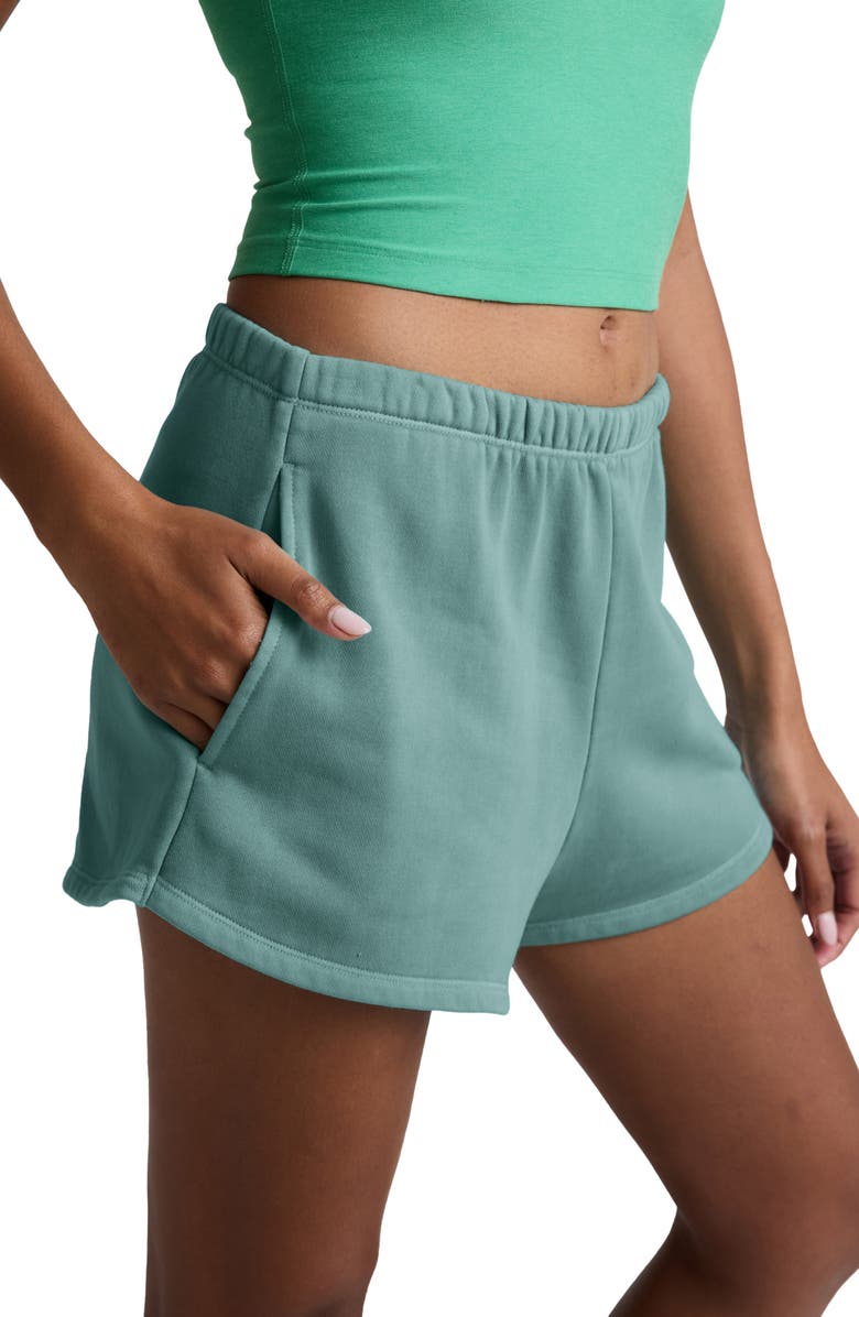 Beyond Yoga Fade Out Sweat Shorts, Alternate, color, Washed Teal Sea