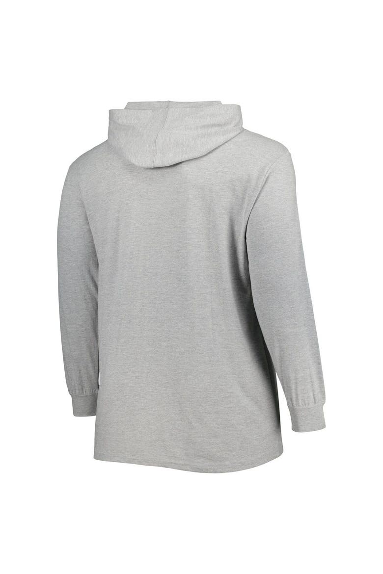 Men's Fanatics Branded Heather Gray Philadelphia 76ers Big & Tall Pullover Hoodie, Alternate, color, Heather Gray