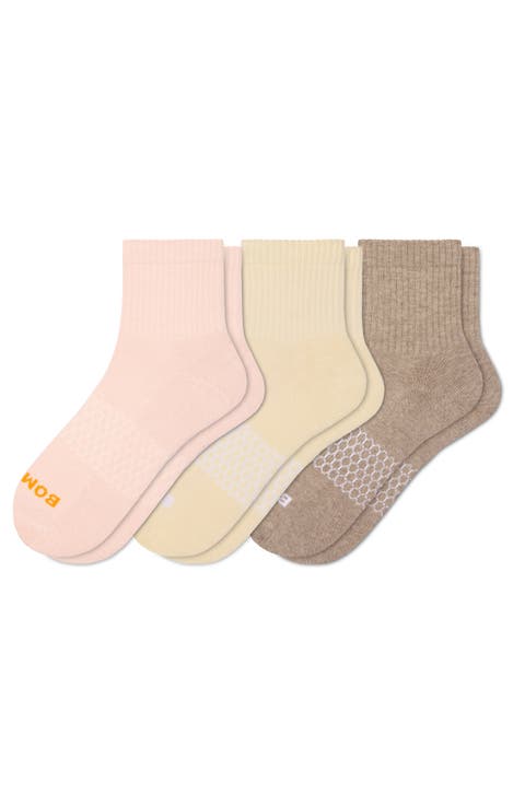 Assorted 3-Pack Quarter Crew Socks