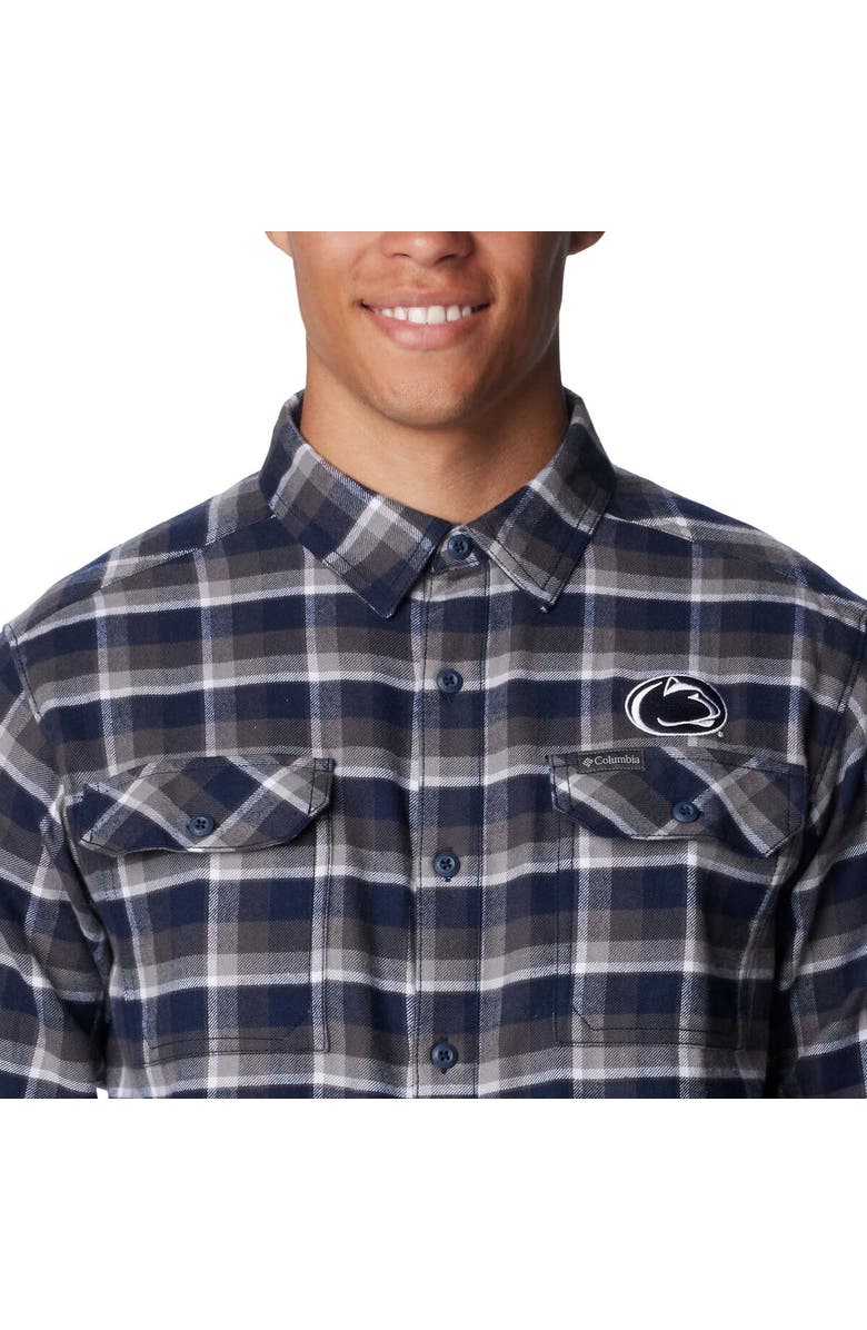 Columbia Navy Penn State Nittany Lions Flare Gun Flannel Long Sleeve Shirt, Alternate, color, 